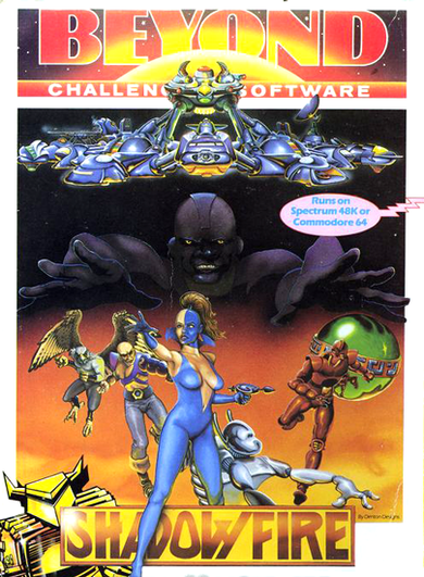 Shadowfire box art for Commodore 64